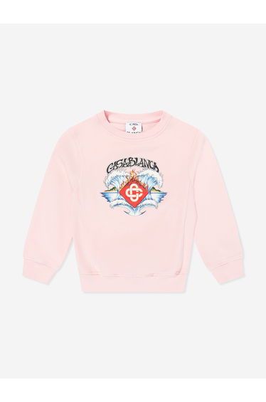 Casablanca Girls Waves Sweatshirt in Pink