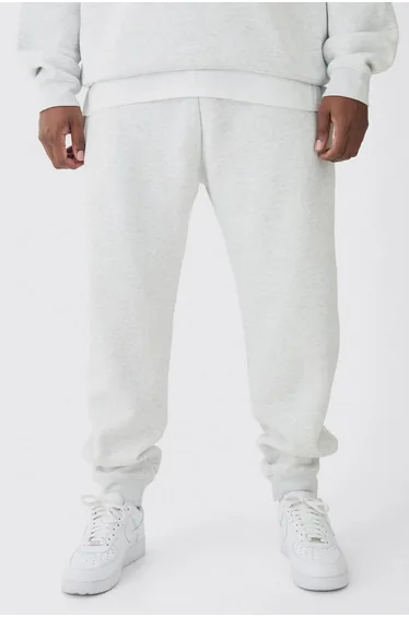 Plus Regular Fit Jogger In Grey Marl - grey marl