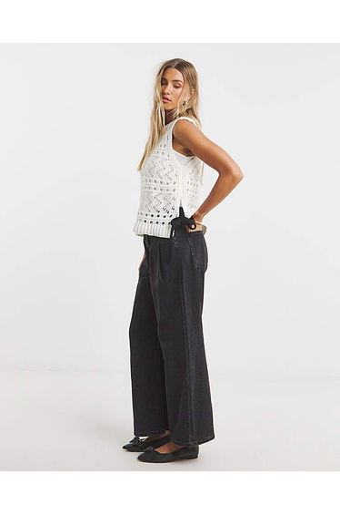 Pointelle Tie Side Vest