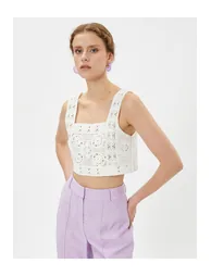 Tuba Ünsal X Cotton - Crochet Crop Undershirt