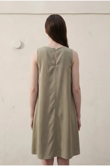 MY FASHION Sleeveless Mini Dress with Pockets