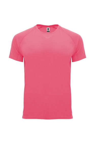 Roly Mens Bahrain Short-Sleeved Sports T-Shirt - Fluorescent Pink