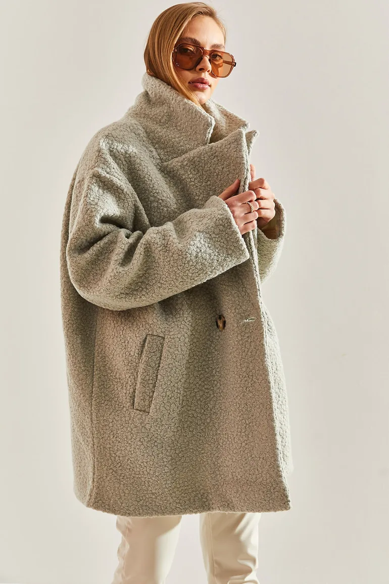 Women's Beaded Fabric Coat