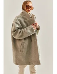 Women's Beaded Fabric Coat