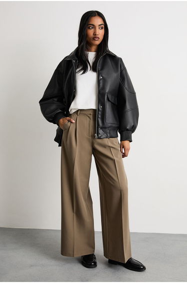 Double Pleat Wide Leg