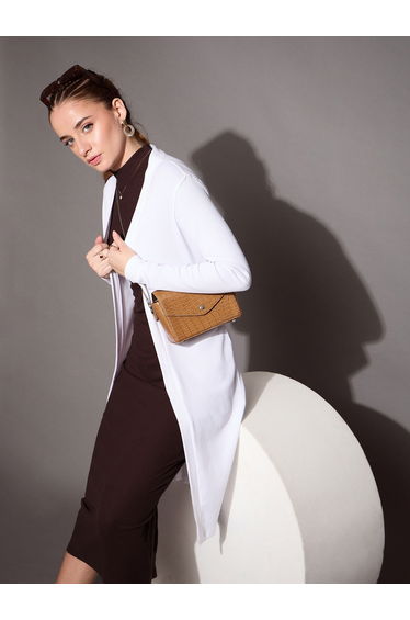Ribbed Front Open Shrug
