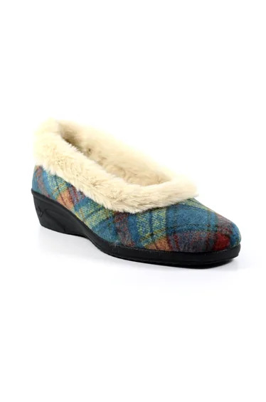 Lunar Womens/Ladies Hoxton Slippers - Blue