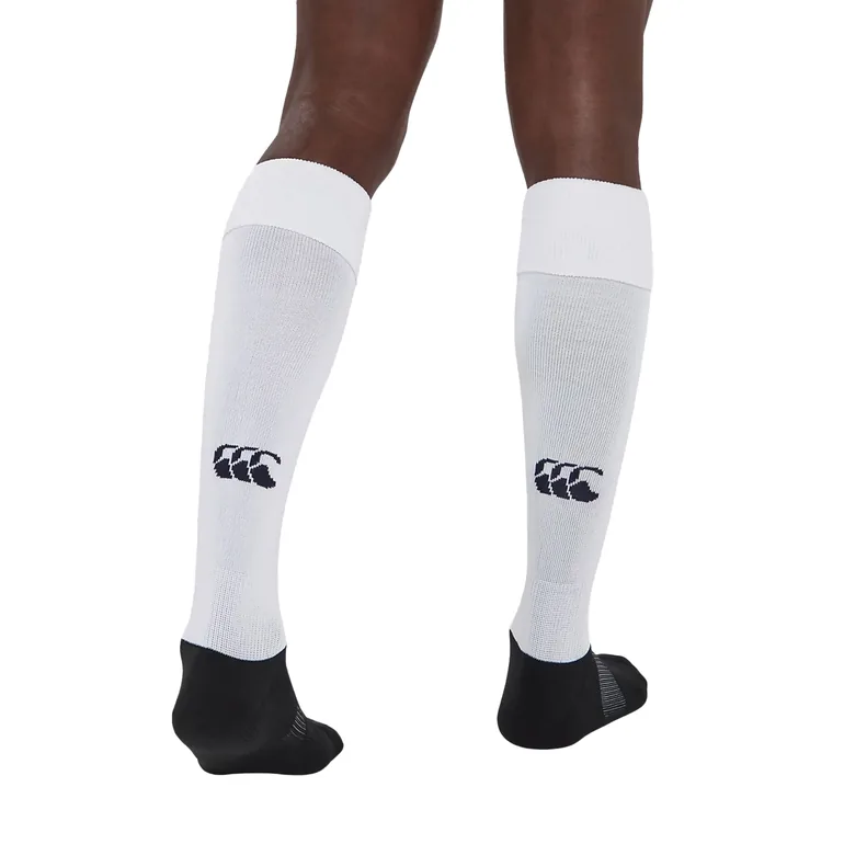 Canterbury Mens Playing Rugby Sport Socks - White - 1