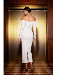 Katelyn Long Sleeves Off Shoulder Maxi Dress - 6
