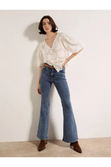 Lulu Cotton Flare Jeans