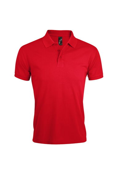 SOLs Mens Prime Pique Plain Short Sleeve Polo Shirt - Red