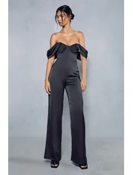 Satin Corset Bardot Jumpsuit