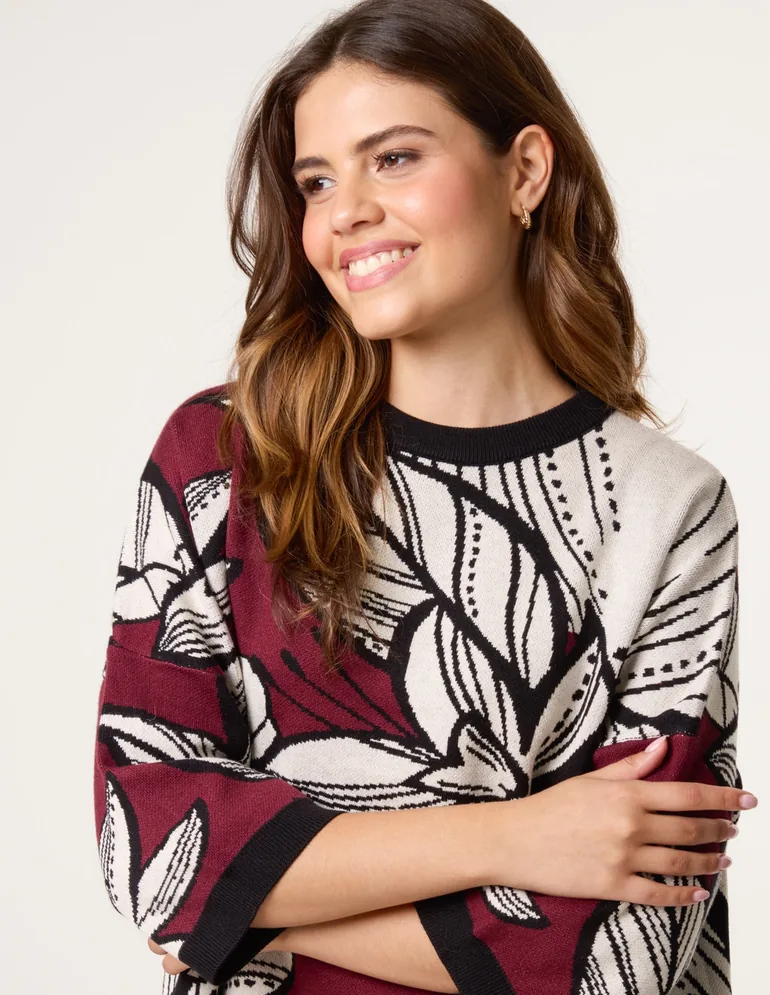 Flower Pattern Jumper - 2