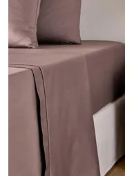 Opale Plain Cotton Satin 350 Thread Count Flat Sheet