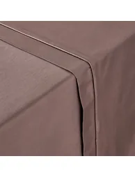 Opale Plain Cotton Satin 350 Thread Count Flat Sheet - 3