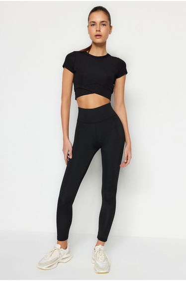 Sports Leggings - Black - High Waist