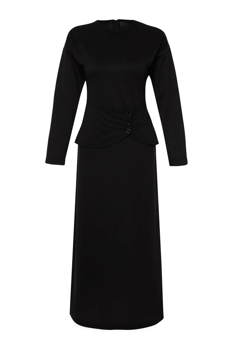 Black Plain Knitted - 6