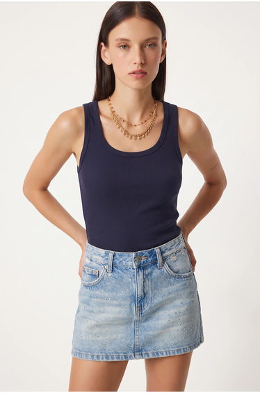 ISTANBUL Fitted Cotton U Collar Tank Top product thumbnail 2