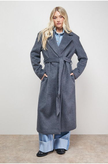 Brushed Belted Coat