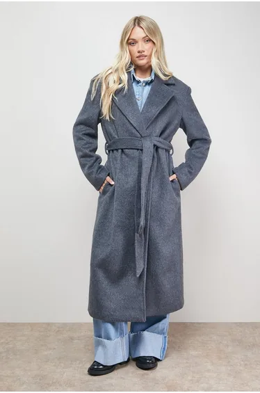 Brushed Belted Coat