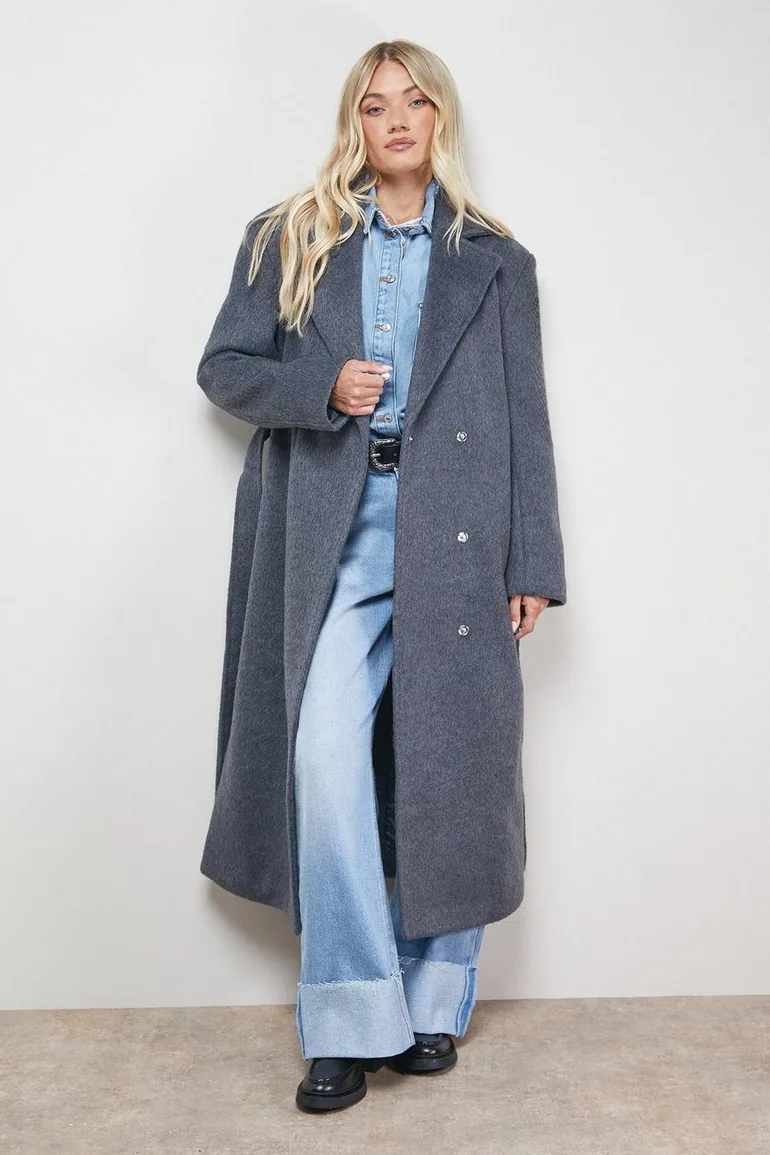 Brushed Belted Coat - 3