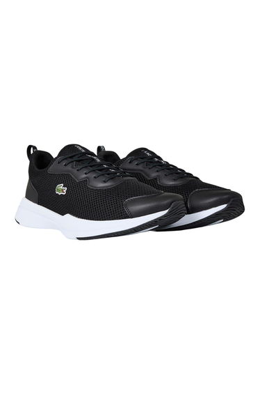 Lacoste Mens Neo Runbase Leather Trainers - Black/White