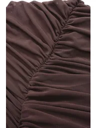 Mesh Ruched Cut Out Short Sleeve Maxi Dress - 5