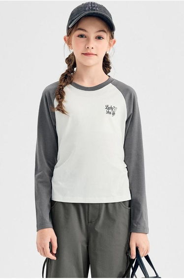 Girls' Long Sleeve Top With Print