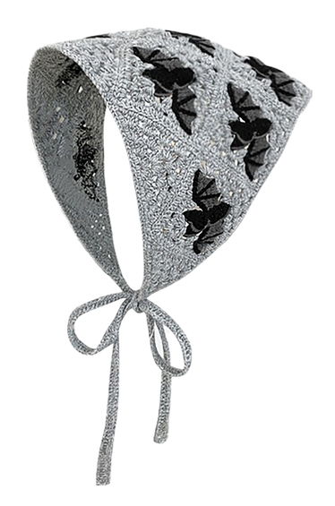 Spooky Bats Motif Crochet Bandana