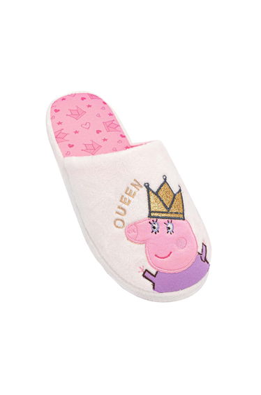 Peppa Pig Womens/Ladies Queen Mummy Pig Slippers - Cream/Pink/Purple