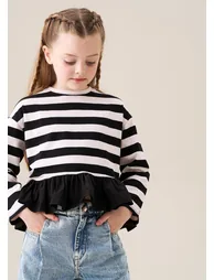 Marley Stripe Peplum Tee