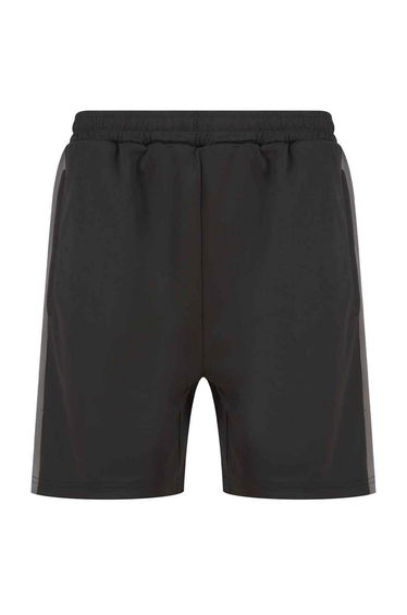 Finden & Hales Mens Knitted Shorts - Black/Gunmetal Grey