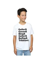 Friends Boys Surnames Text T-Shirt - White