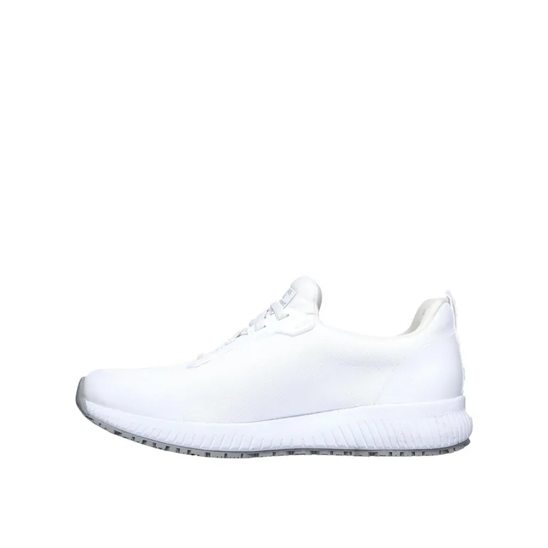 Skechers Womens/Ladies Squad Lace Up Safety Shoes - White - 1