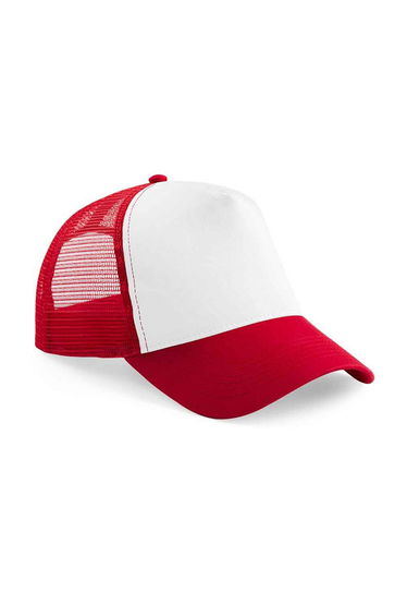 Beechfield Childrens/Kids Trucker Cap - Classic Red/White