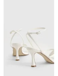 Wide Fit Strappy 2 Part Heels - white - 1