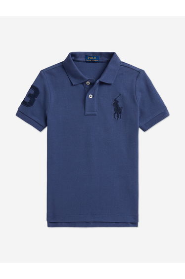 Ralph Lauren Boys Logo Polo Shirt in Navy
