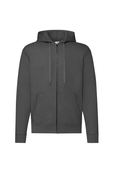 Fruit of the Loom Mens Hooded Sweatshirt - Light Graphite