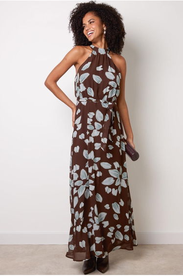 High Neck Maxi Dress