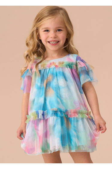 Eleanor Multi Print Mesh Dress And Bloomer