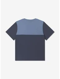 EA7 Emporio Armani Boys Train Athletic Colourblock T-Shirt in Navy - 1