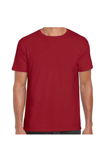 Gildan Mens Soft Style Ringspun T Shirt - Cardinal Red