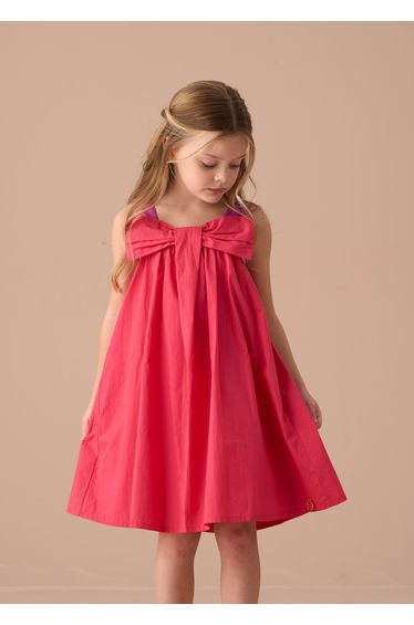 Libby Pink Bow Swing Dress