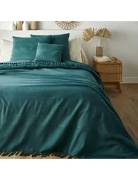 غطاء سرير قطن بشراشيب - 3