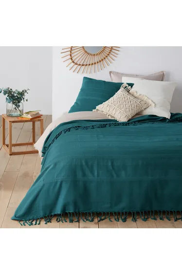 غطاء سرير قطن بشراشيب