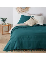 غطاء سرير قطن بشراشيب