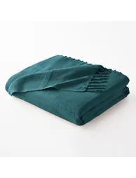 غطاء سرير قطن بشراشيب - 1