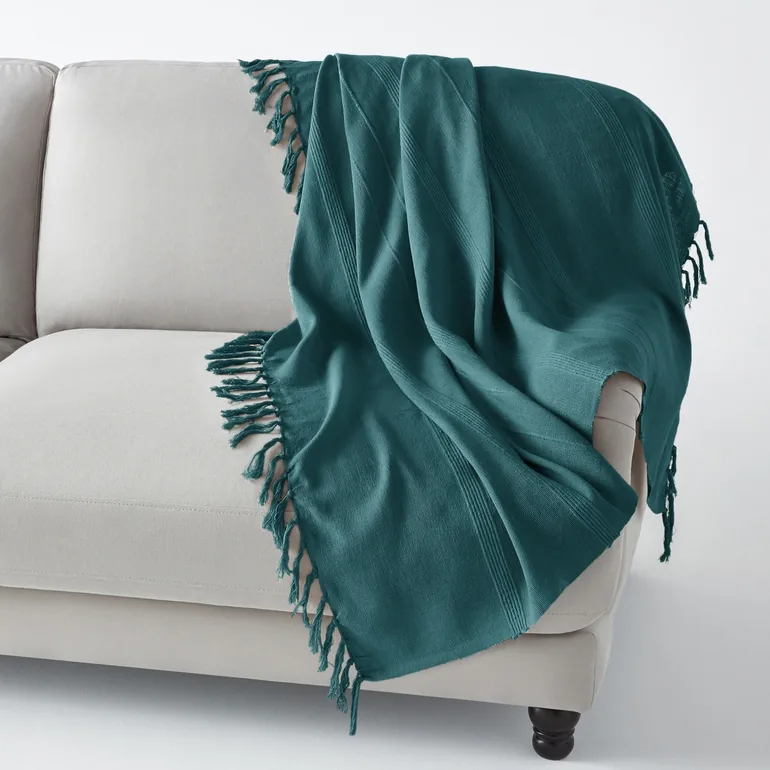 غطاء سرير قطن بشراشيب - 2