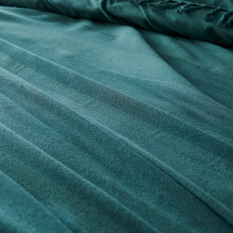 غطاء سرير قطن بشراشيب - 4