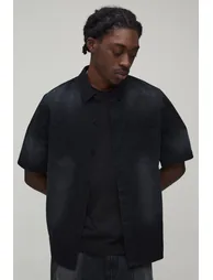 قميص كارغو بجيوب - أسود